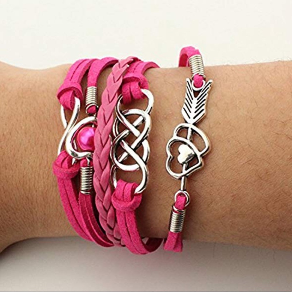 Leather Wrap Charm Bracelet variety - Picture 3 of 7